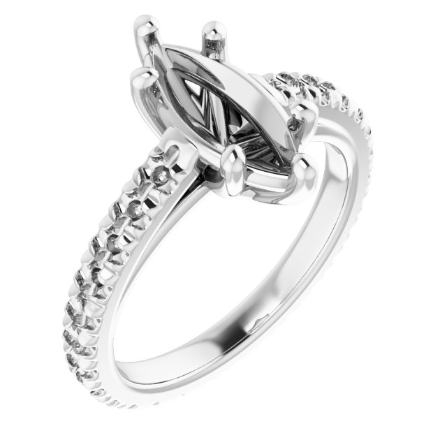Accented Eternity-Style Engagement Ring