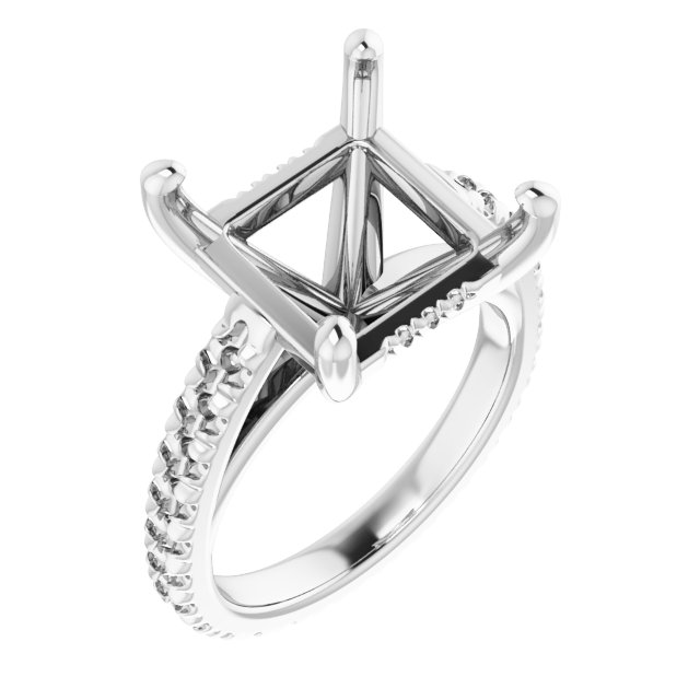 Accented Eternity-Style Engagement Ring