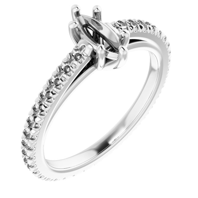 Accented Eternity-Style Engagement Ring