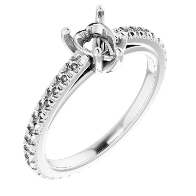 Accented Eternity-Style Engagement Ring