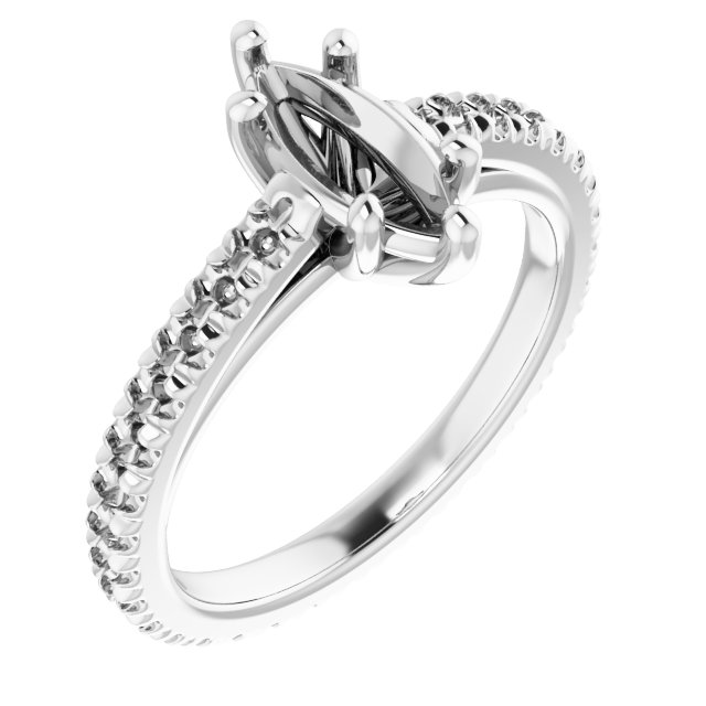 Accented Eternity-Style Engagement Ring