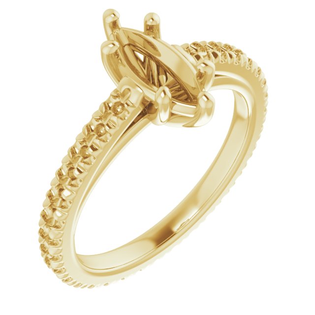 Accented Eternity-Style Engagement Ring