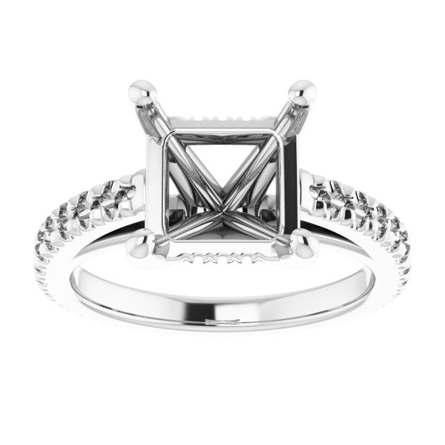 Accented Eternity-Style Engagement Ring
