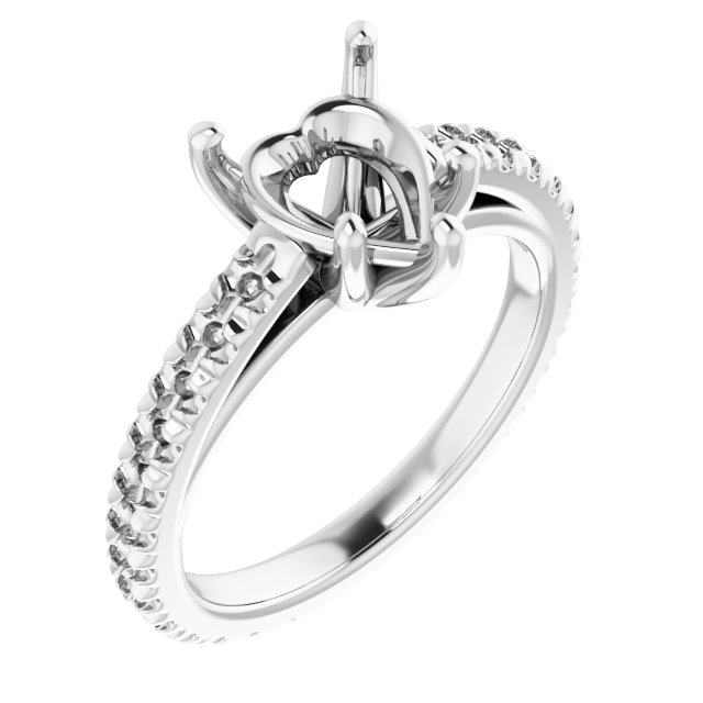 Accented Eternity-Style Engagement Ring