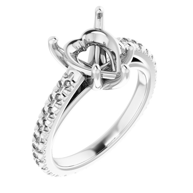 Accented Eternity-Style Engagement Ring