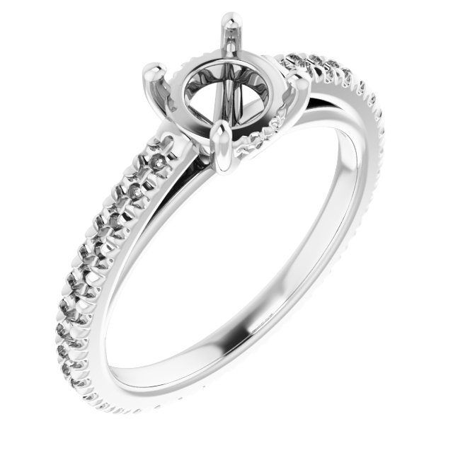 Accented Eternity-Style Engagement Ring