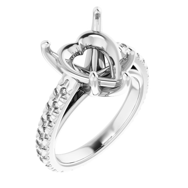 Accented Eternity-Style Engagement Ring