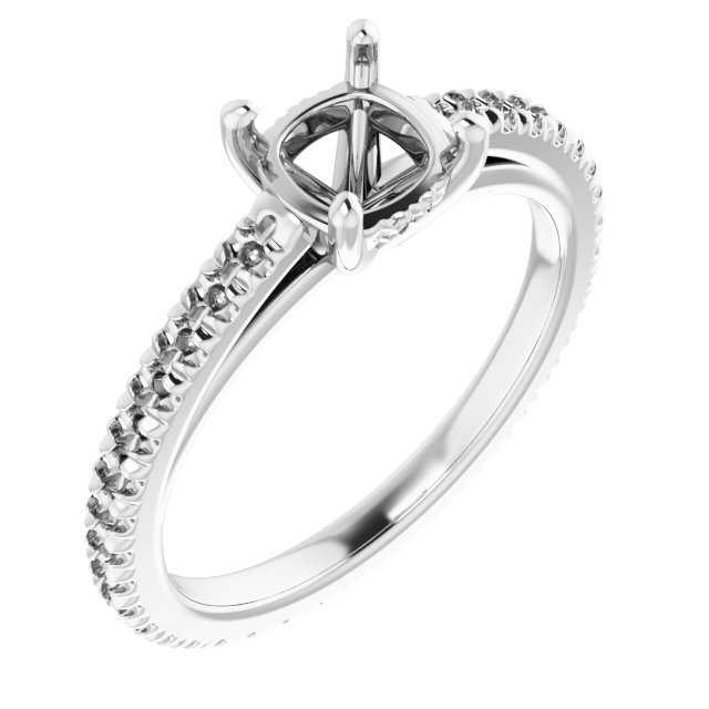 Accented Eternity-Style Engagement Ring