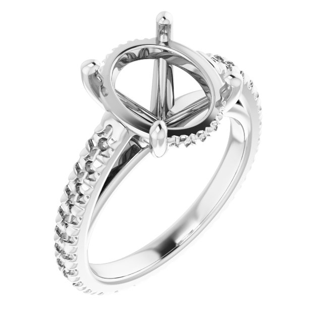 Accented Eternity-Style Engagement Ring