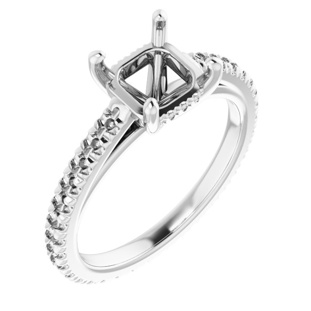 Accented Eternity-Style Engagement Ring