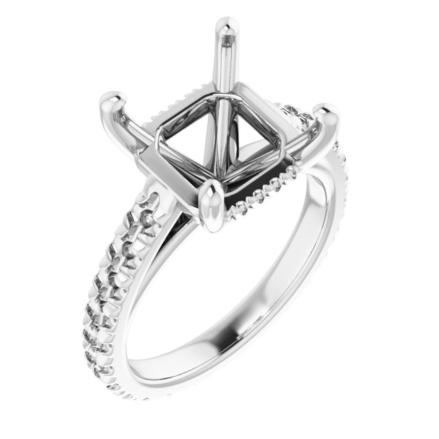 Accented Eternity-Style Engagement Ring