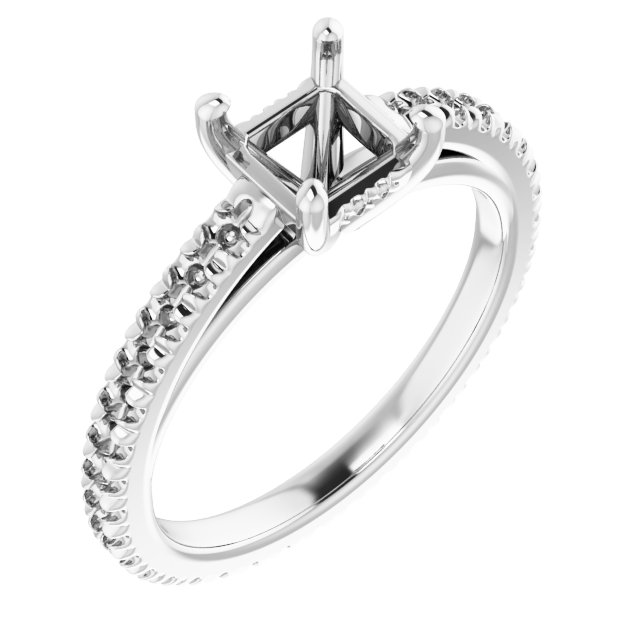 Accented Eternity-Style Engagement Ring