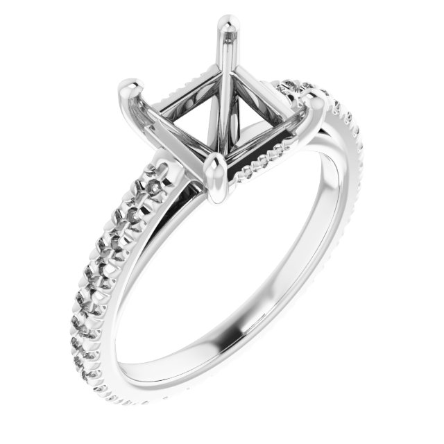Accented Eternity-Style Engagement Ring