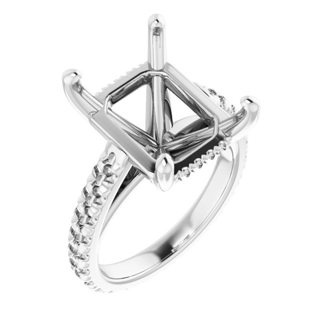 Accented Eternity-Style Engagement Ring