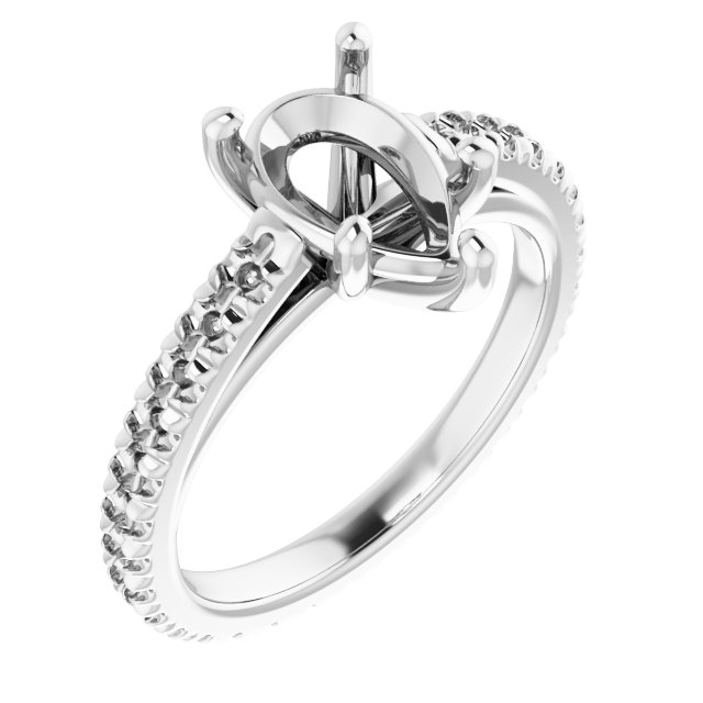 Accented Eternity-Style Engagement Ring