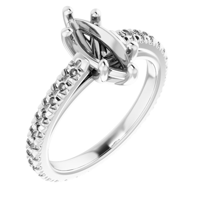 Accented Eternity-Style Engagement Ring