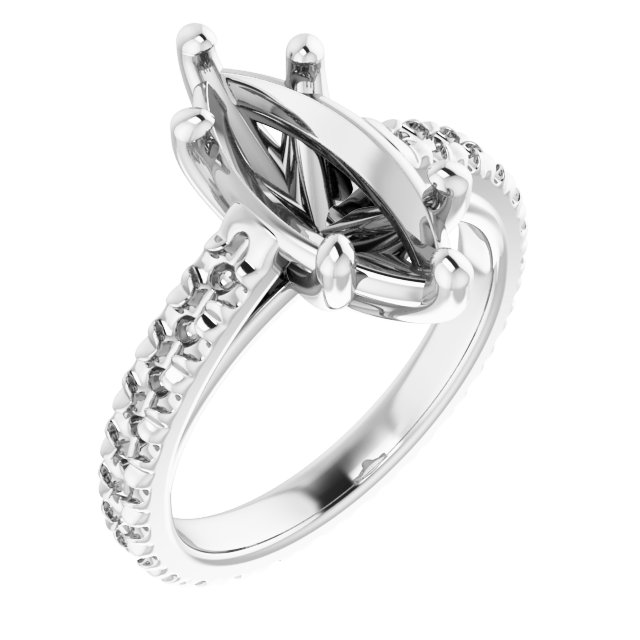 Accented Eternity-Style Engagement Ring