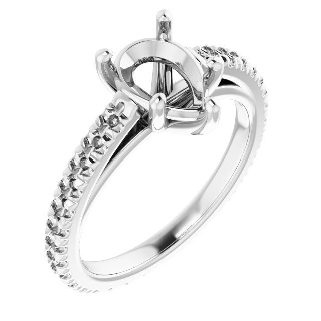 Accented Eternity-Style Engagement Ring