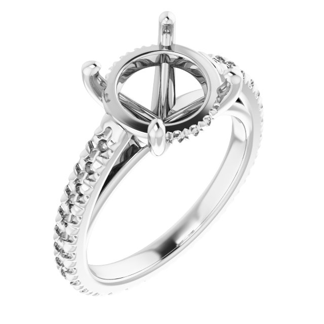 Accented Eternity-Style Engagement Ring