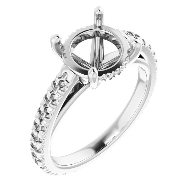 Accented Eternity-Style Engagement Ring