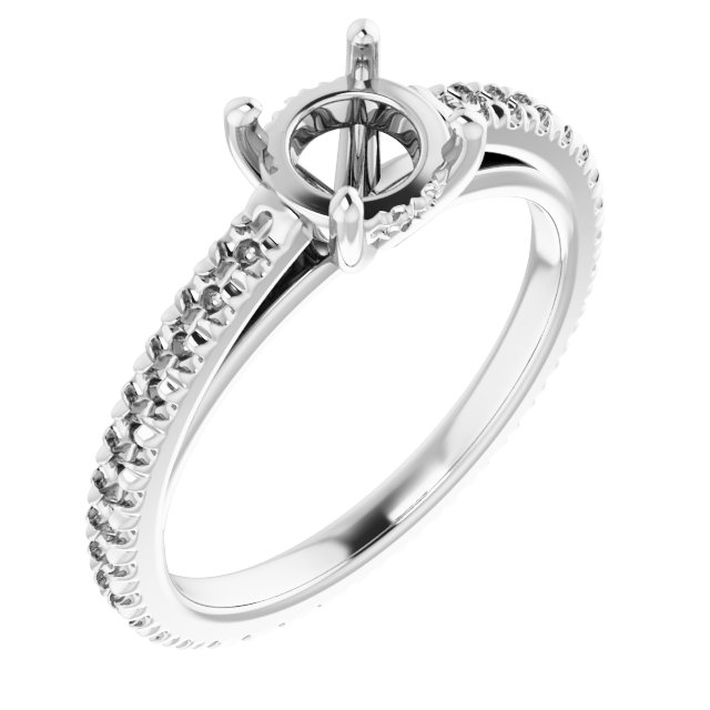 Accented Eternity-Style Engagement Ring