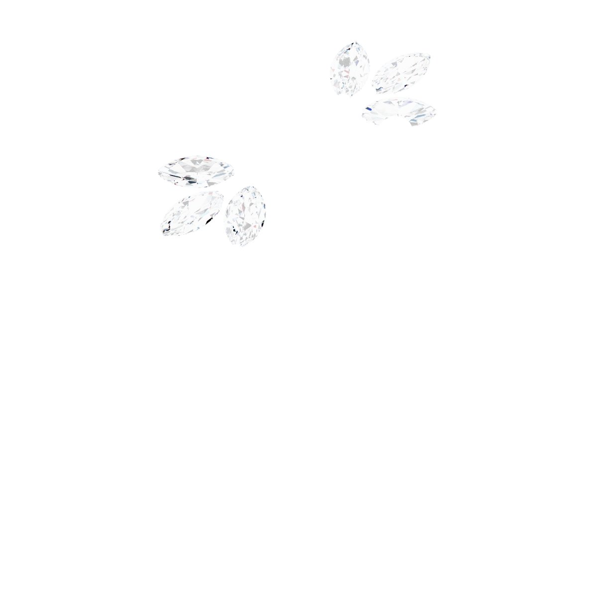 14K White 10x5 mm Marquise 5/8 CTW Lab-Grown Diamond Semi-Set Engagement Ring