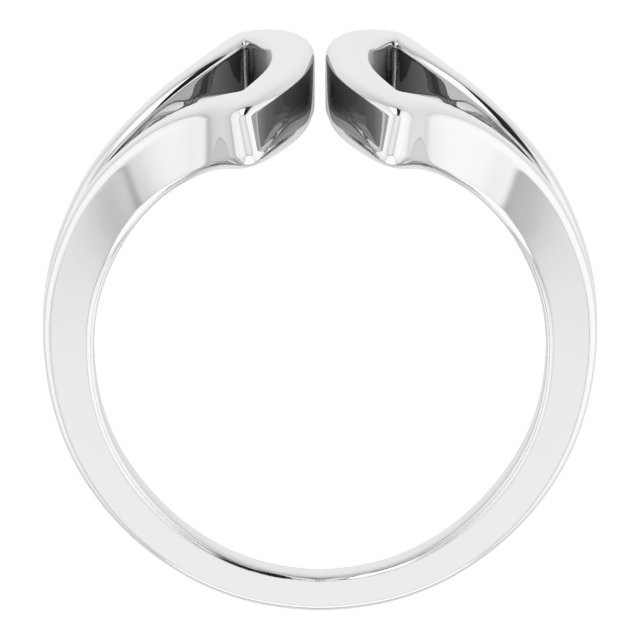 14K White Freeform Ring Size 7