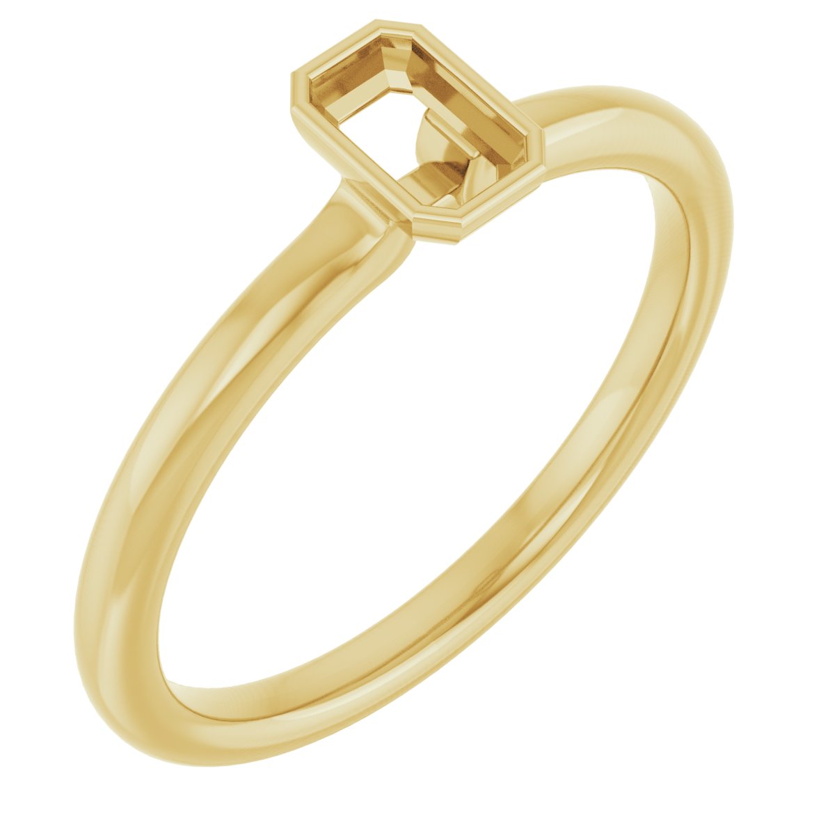 Family Stackable Bezel-Set Ring