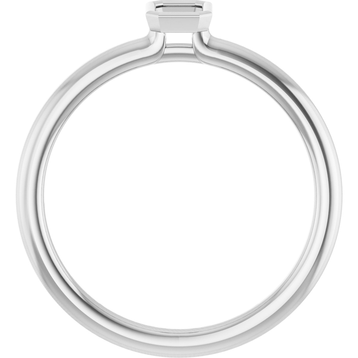 Sterling Silver Natural White Sapphire Stackable Ring