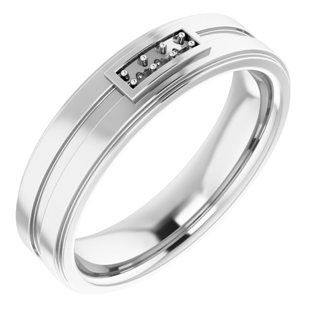 Platinum 1.7 mm Round Mens Band Mounting
