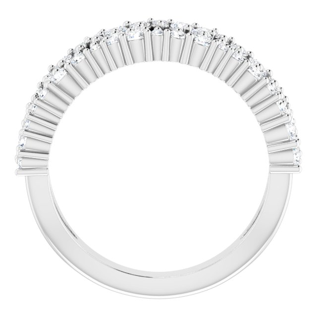 14K White 3/4 CTW Diamond Negative Space Ring