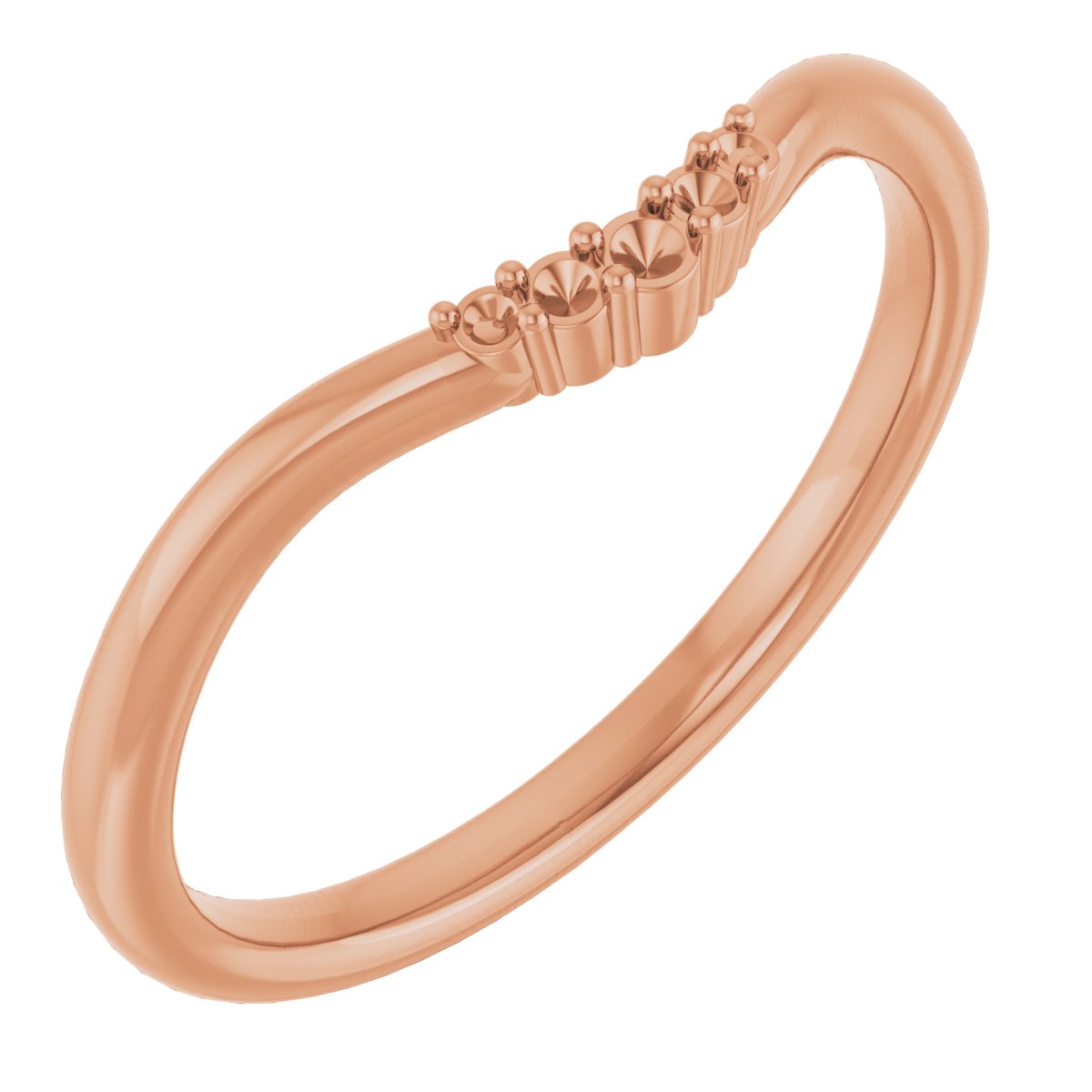 14K Rose .04 CTW Diamond Matching Band 