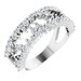 14K White 3/4 CTW Natural Diamond Negative Space Ring