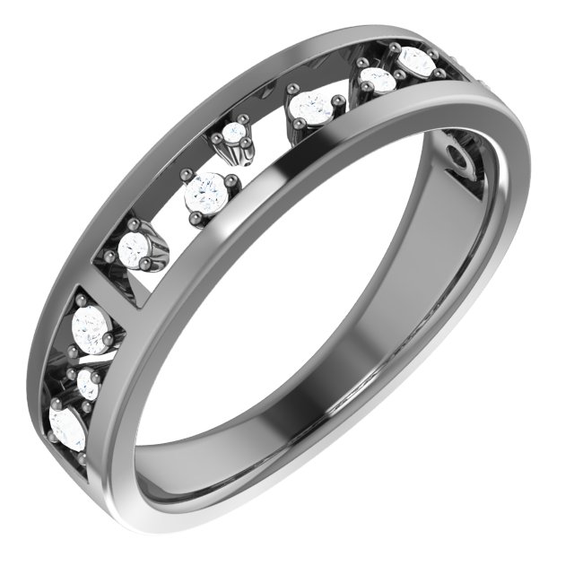 Sterling Silver 1/5 CTW Diamond Stackable Ring