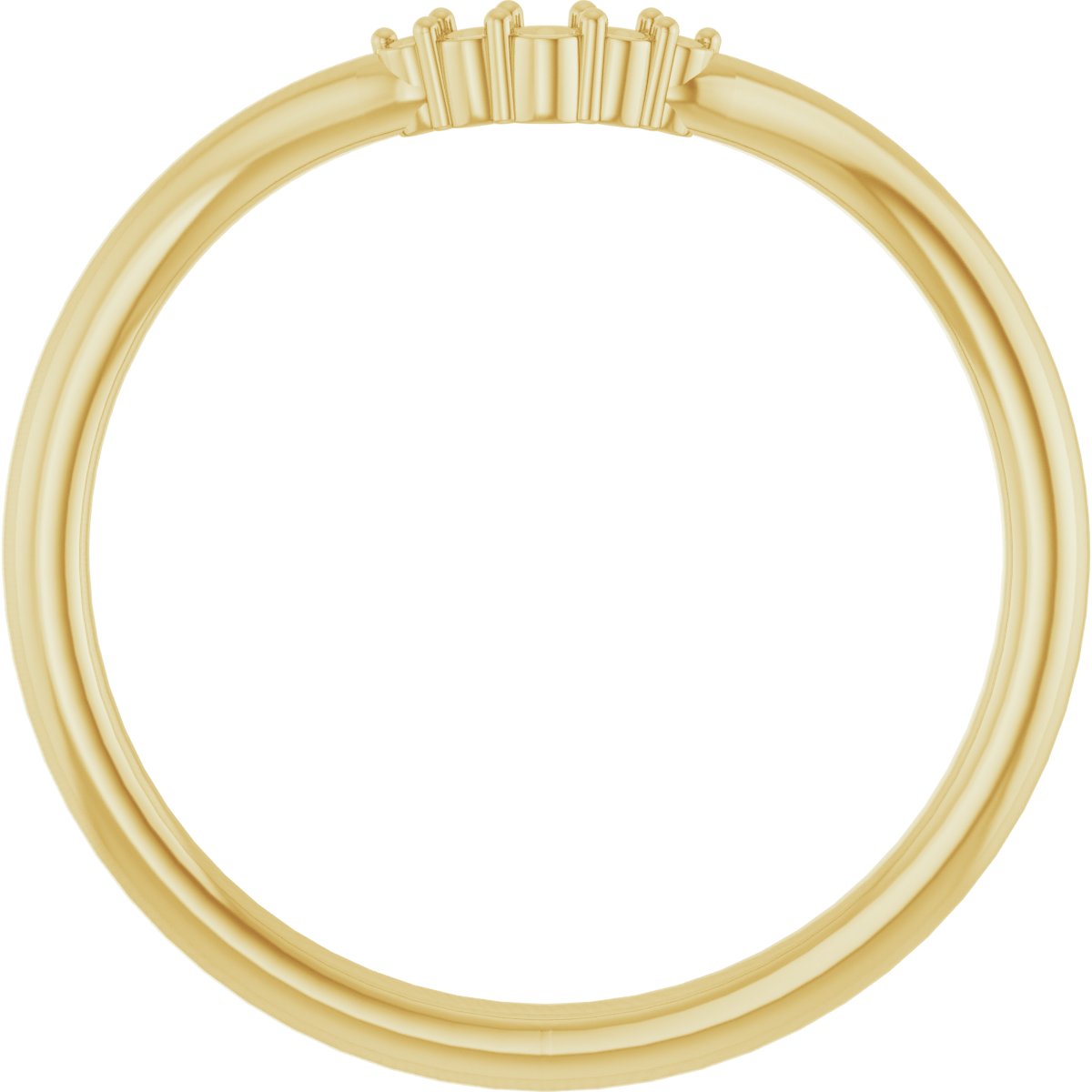 14K Yellow .04 CTW Natural Diamond Matching Band -2