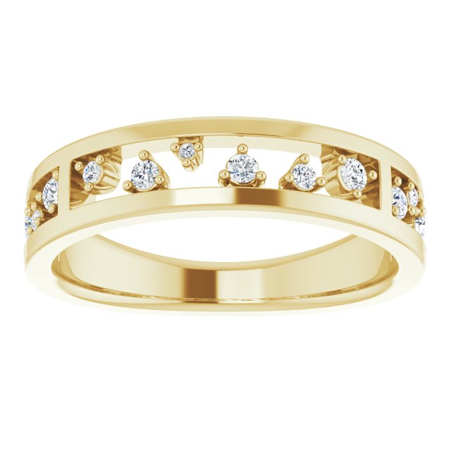 14K Yellow 1/5 CTW Diamond Stackable Ring