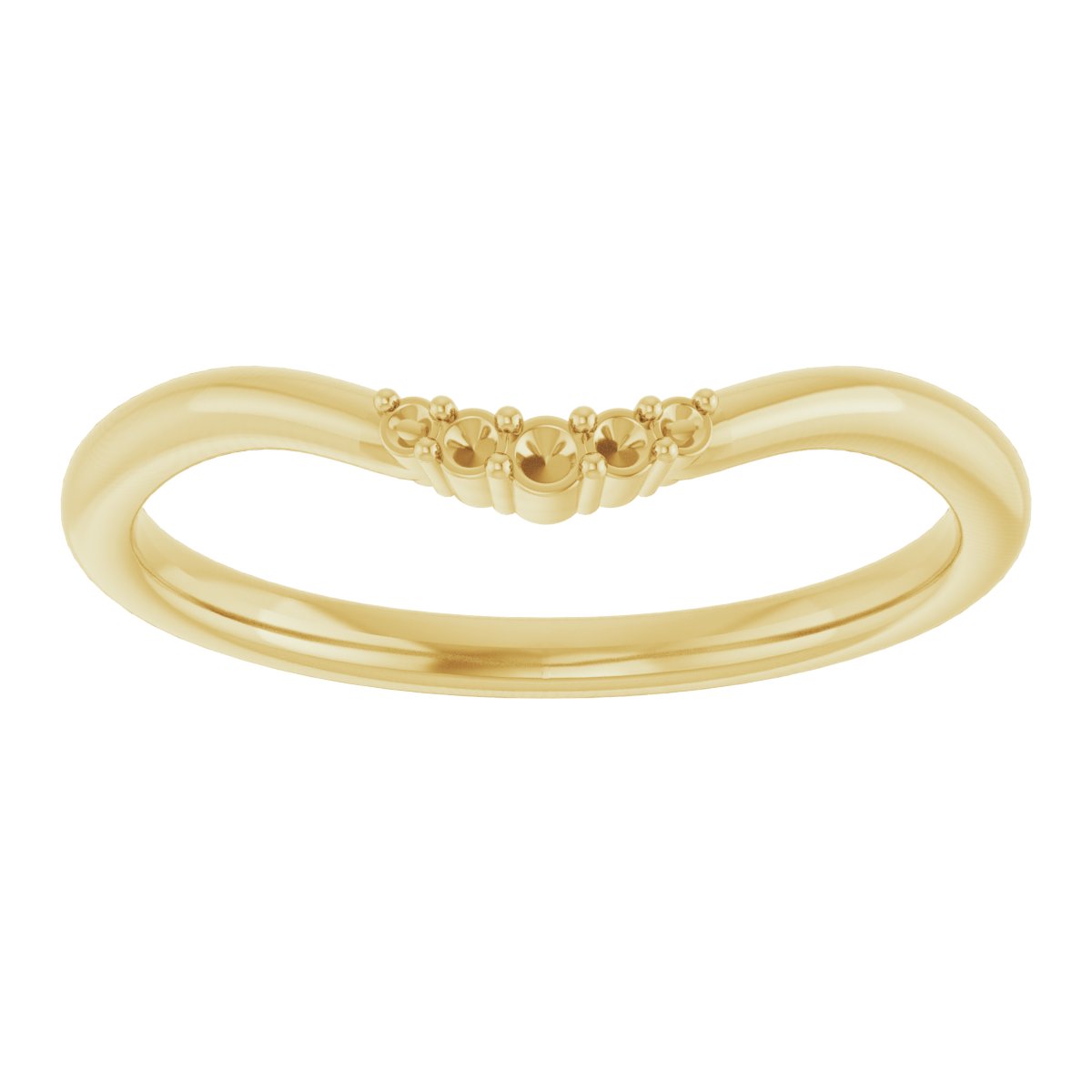 14K Yellow .04 CTW Natural Diamond Matching Band -3