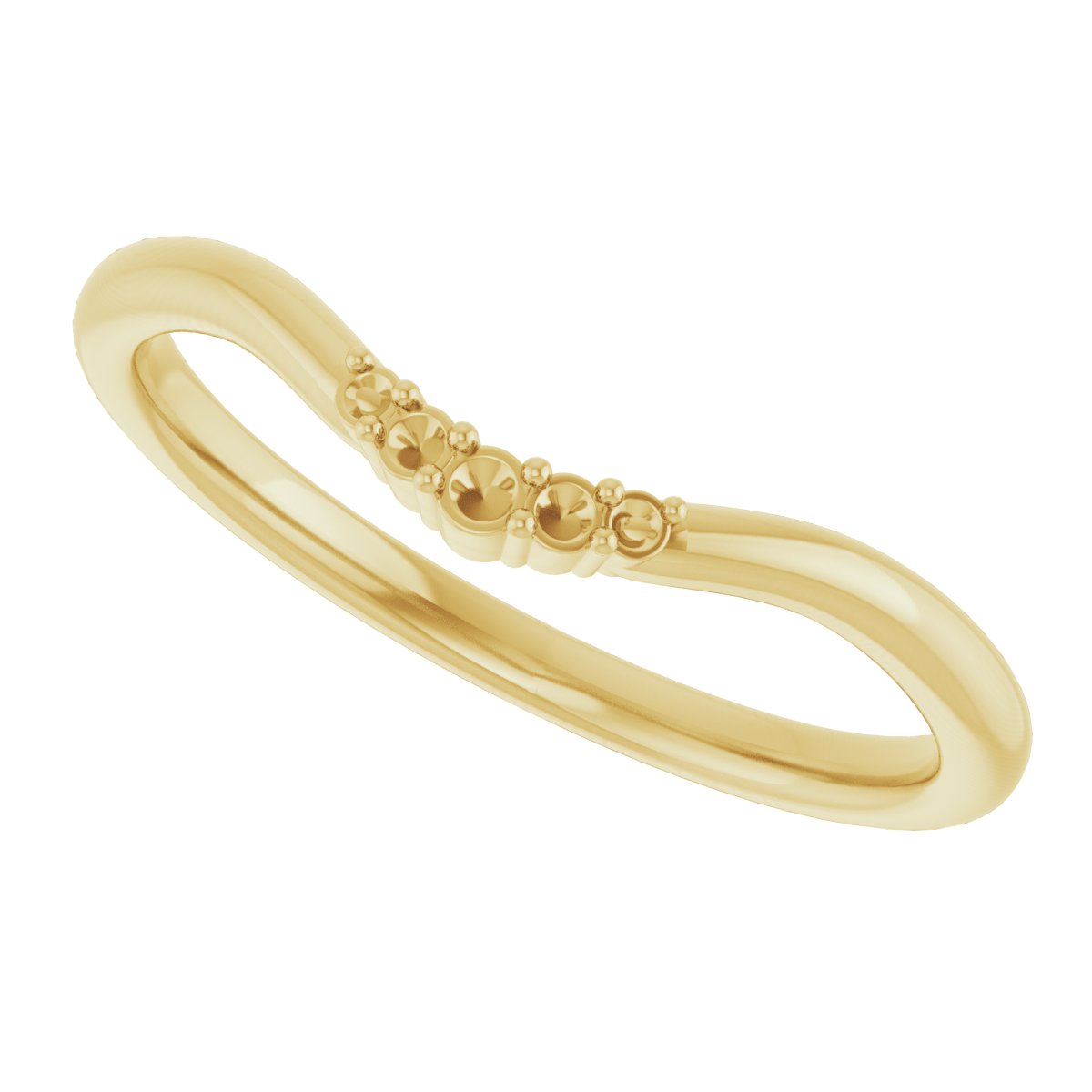 14K Yellow .04 CTW Natural Diamond Matching Band -5