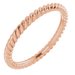 14K Rose 2 mm Skinny Rope Band Size 4.5
