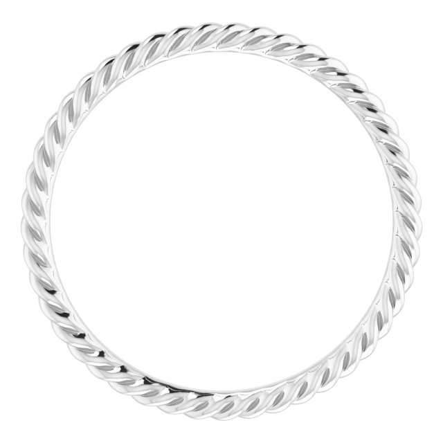 Continuum Sterling Silver 2 mm Skinny Rope Band Size 8.5
