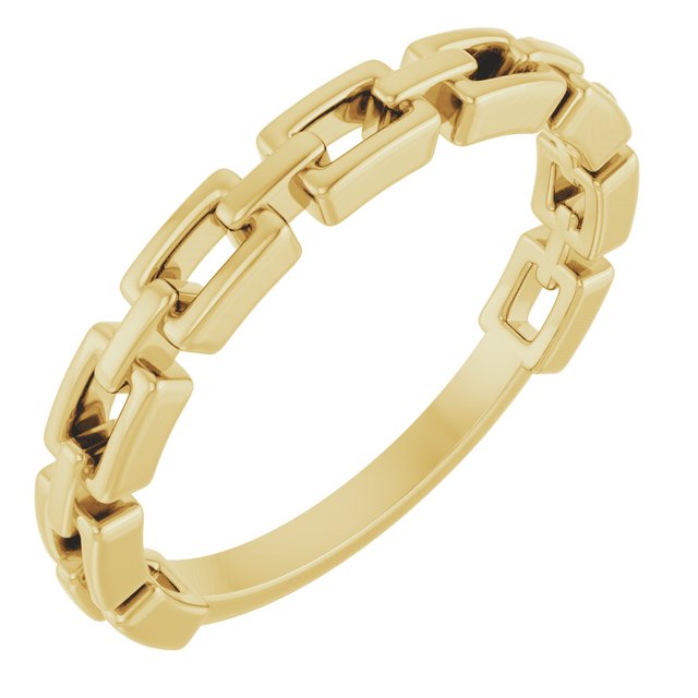 14K Yellow Chain Link Ring