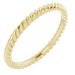 18K Yellow 2 mm Skinny Rope Band Size 6