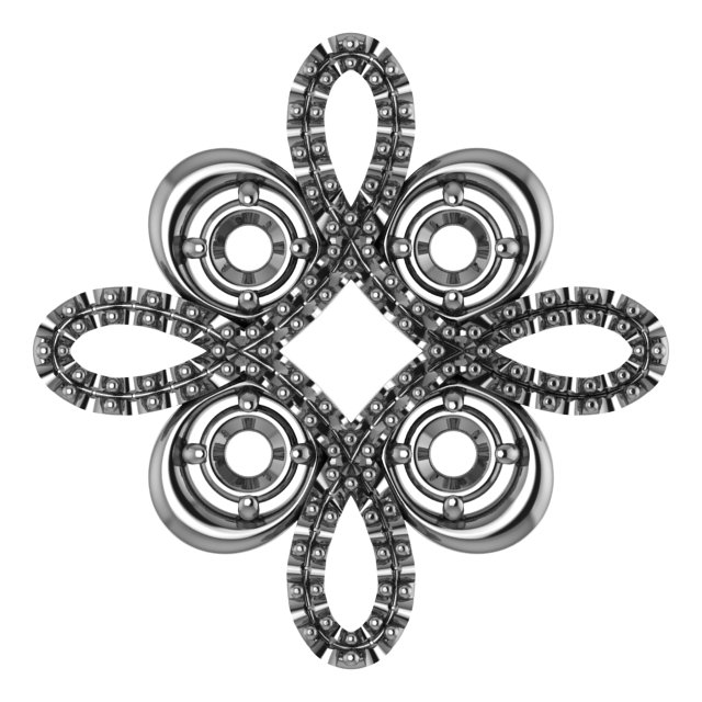 14K White Amethyst and .17 CTW Diamond Clover Pendant Ref 14131584