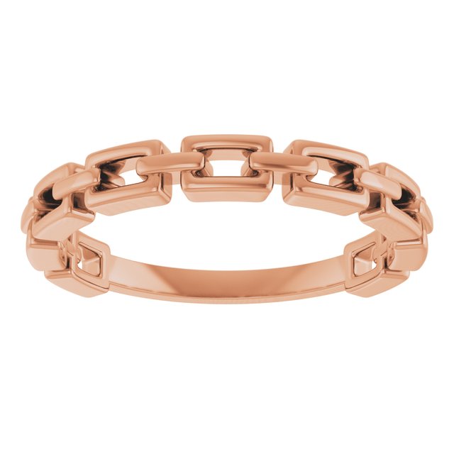 14K Rose Chain Link Ring