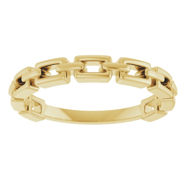 14K Yellow Chain Link Ring