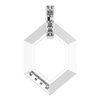 Platinum 2 Stone Group Family 16 18 inch Necklace Mounting Ref. 16691447