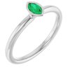 Platinum Emerald Stackable Ring Ref. 17073433