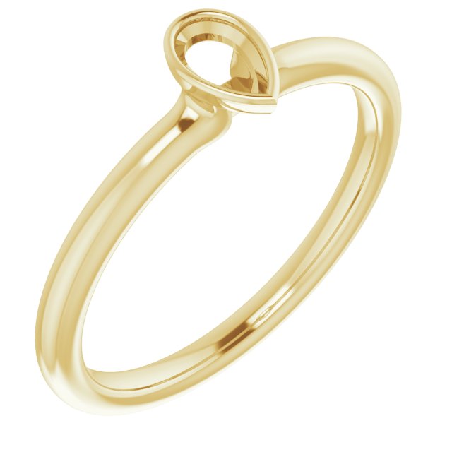 Family Stackable Bezel-Set Ring