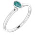 Sterling Silver Lab-Grown Alexandrite Stackable Ring