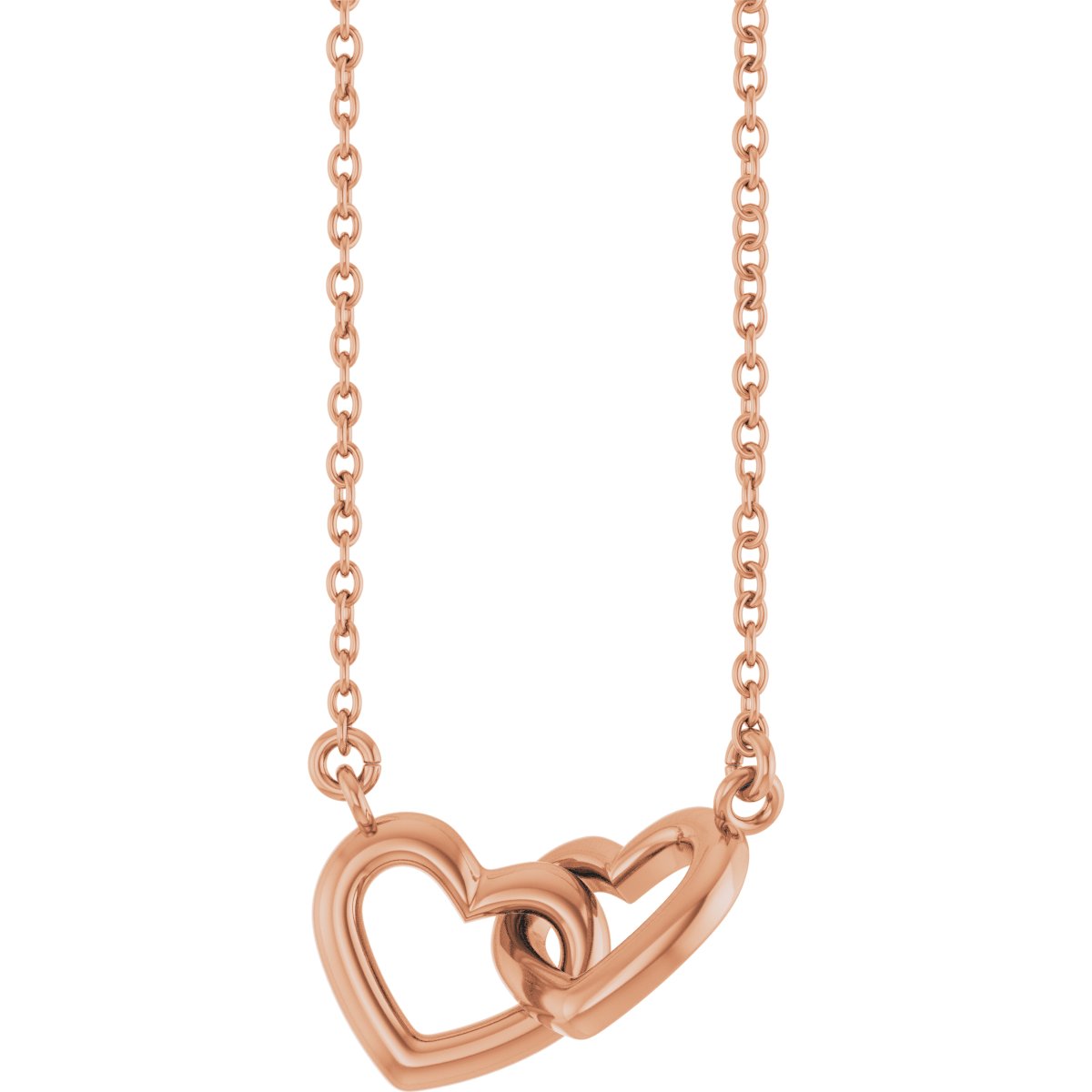 Interlocking Heart Necklace or Center